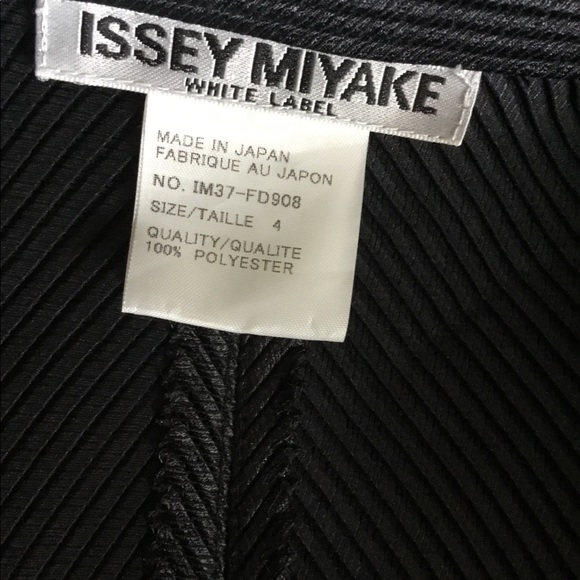 RARE Issey Miyake White Label Pleated Blazer Pristine Archival Black Pleats JP 4 - Picture 5 of 7
